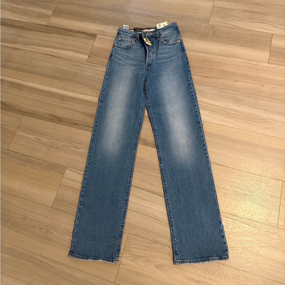 Levi's Women's Ribcage Straight Leg Blue Jeans
